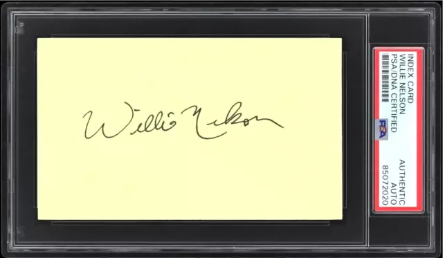 Willie Nelson Signed Autographed 3X5 Index Card Country C. 1977 Psa/Dna Coa