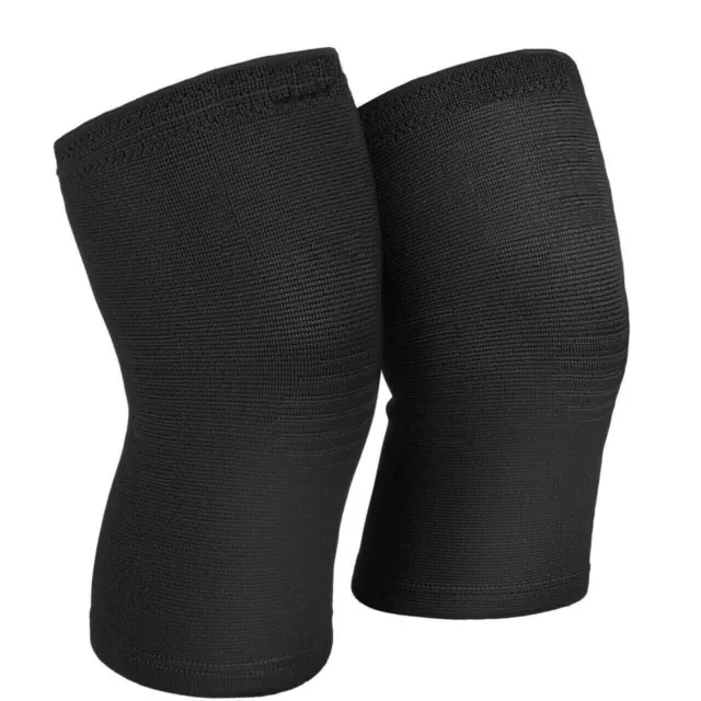 2x Knee Support Compression Sleeve Brace Patella Arthritis Pain Relief Gym Pair