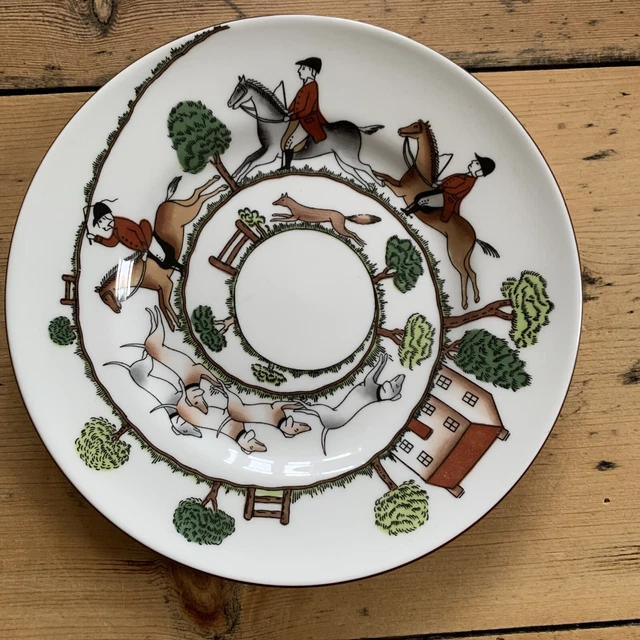1 x Crown Staffordshire Jagdszene Seitenplatten (ca. 16cm)