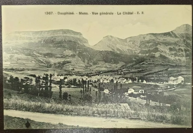CPA Dauphiné Mens, Vue Générale, Timbrée Oblitérée 1918