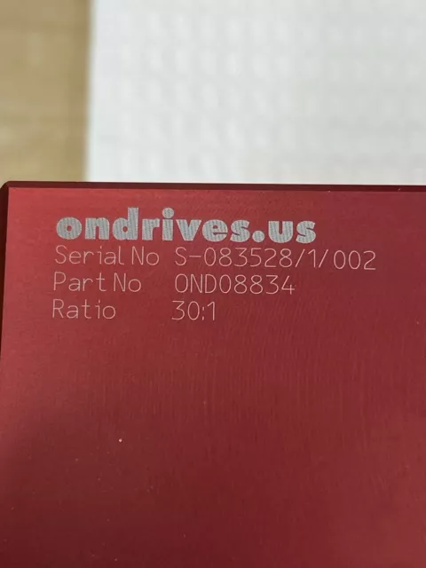 Ondrives Worm Gear Speed Reducer Gearbox 30:1 Ratio  Flaws In Pictures 2 And 3