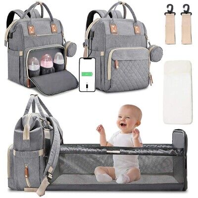 3 in1 Diaper Bag Backpack Multifunction Travel Backpack Maternity Changing Pad