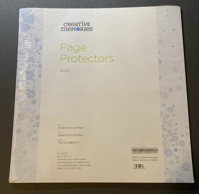 Protectores Creative Memories 2008 12 X 12 páginas tamaño verdadero, libro de recortes de 16 hojas