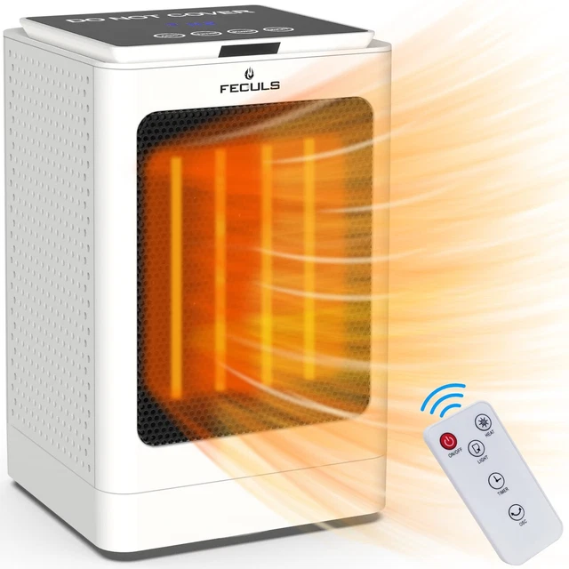 Electric Portable Space Heater - 1500W Adjustable PTC Fast Heating Ceramic He...