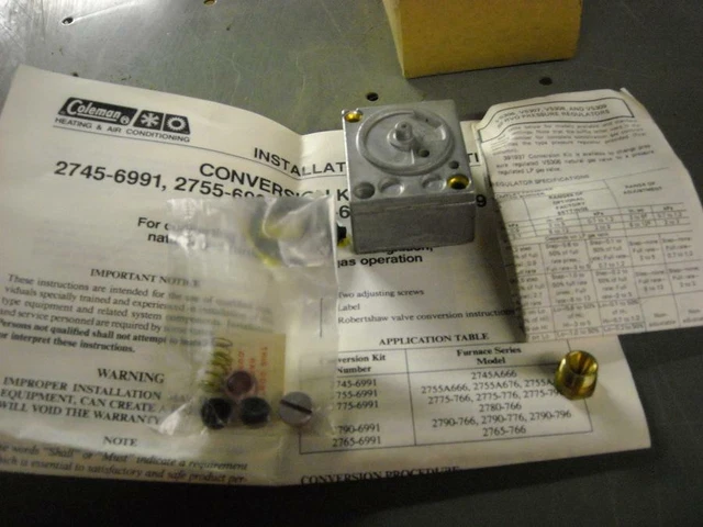 Coleman 2755-6991 Natural Gas To Lp Conversion Kit 56744 Coleman 2755-6991 Natural Gas To Lp Conversion Kit 56744