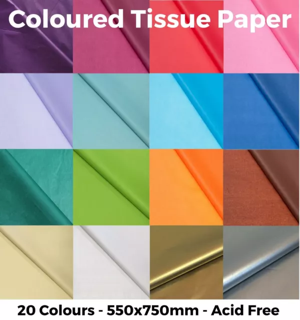 Farbiges Stoffpapier - hochwertig & säurefrei - 500 mm x 750 mm - 20 Farben