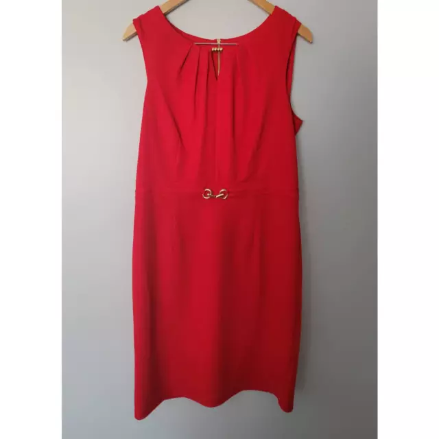 Ellen Tracy Red Sheath Dress Size 14