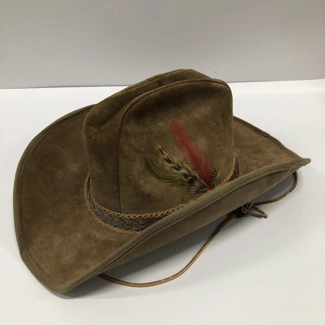 VINTAGE STETSON BILLY The Kid Cowboy Hat Size 7 3/8 feather felt 87.06