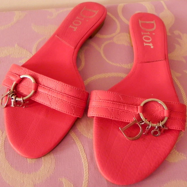 jolies chaussures plates DIOR cuir rose : shoes scarpa p 38