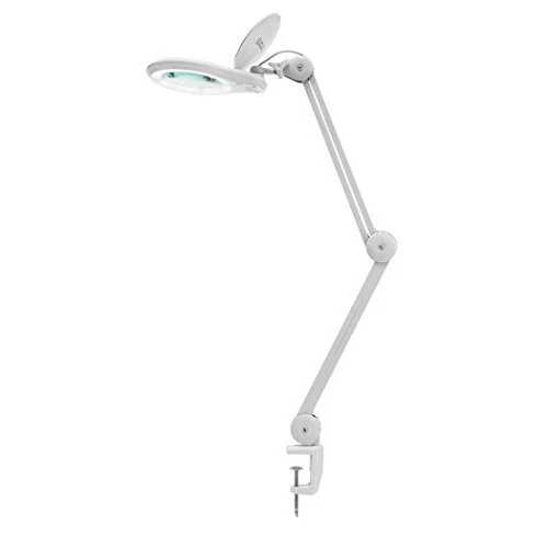 1,200 Lumens Super LED Magnifying Lamp with Clamp, Dimmable, Microfiber White