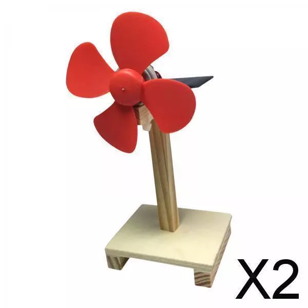 2X DIY Assembly Solar Fan Model Kits Craft Kits for Gift Teaching Prop Learning