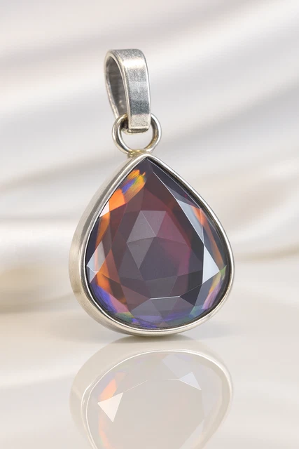 Elégant petit pendentif en argent double poinçon 925 bijou