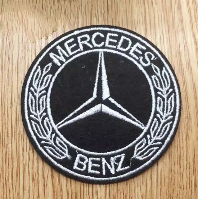 Mercedes Benz Logo/ Emblem Embroidered Iron On Patches. Round 2360