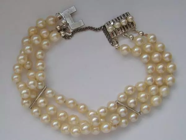 3 reihiges Perlenarmband in aus 835 er Silber Armband mit Perlen Pearl