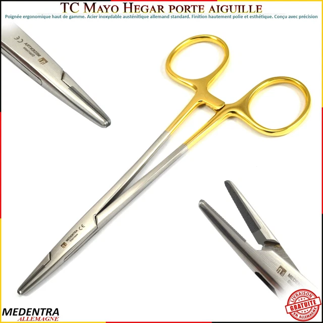 Kit Chirurgie Dentaire – 6 Pinces Mayo Hegar Mosquito – Acier Inox – Neuf