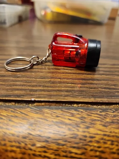 Transparent Red Mini Flashlight Keychain Collectible Bubble Gum Machine prize