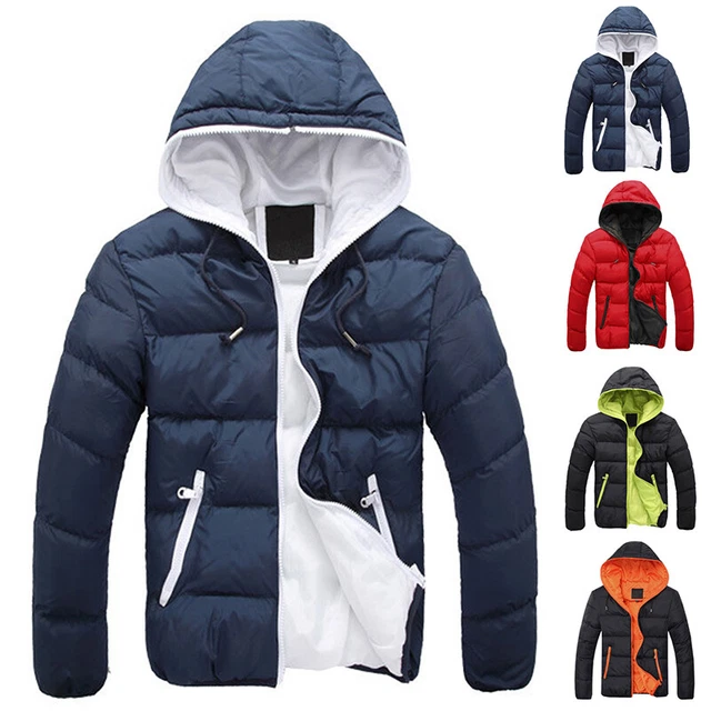 Men's Winter Warm Jacket Puffer Bubble Down Coat Quilted Zip Up Padded Outwear !