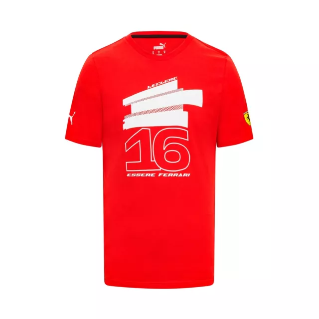 Scuderia Ferrari F1 Official Team Charles Leclerc T-Shirt PUMA 2023 Free UK Ship