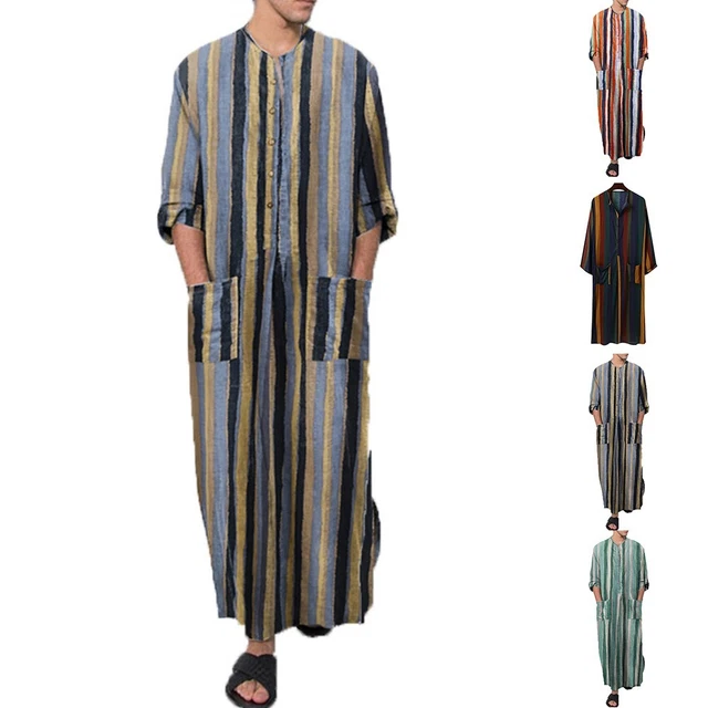 Abito da uomo nuovissimo abito lungo caftano abbigliamento M ~ 3XL musulmano saudita