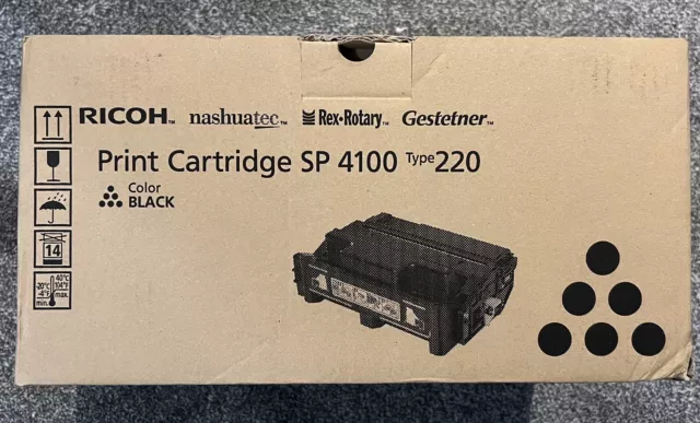 Genuine Ricoh SP 4100 Type 220 407649 M80743 Black Toner Cartridge REF: 200