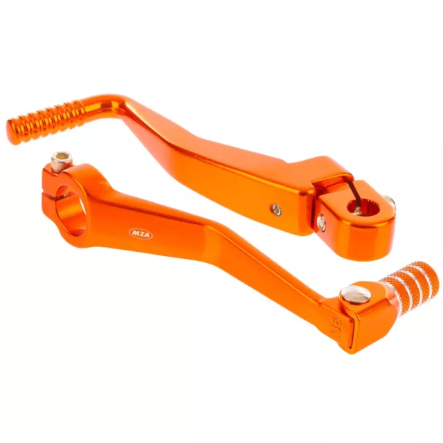 SET Kickstarterhebel + Fußschalthebel klappbar, Farbe orange - Simson S51, S53