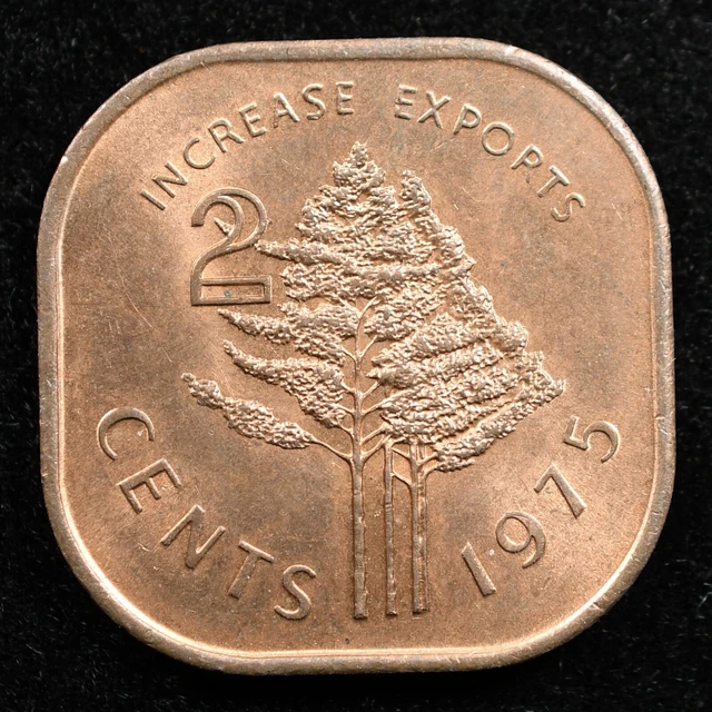 Swaziland 2 Cents 1975, Coin, Km# 8, Sobhuza Ii, Tee, Inv#A170