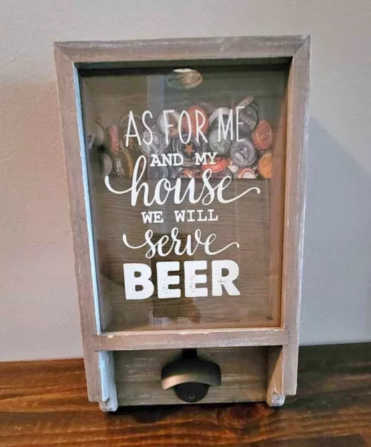 As For Me And My House We Will Serve Beer Can Opener & Beer Cap Saver