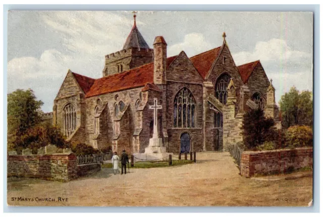 East Sussex England Postcard St. Marys Church Rye c1910 Antique Posted