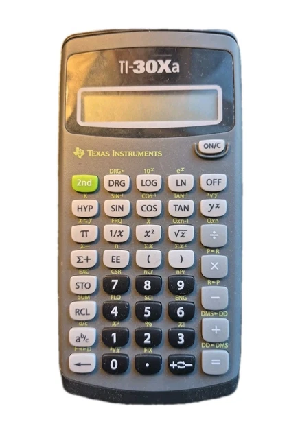 Texas Instruments 30xa TEXAS INSTRUMENTS TI-30XA Scientific Calculator (Tested) $10.32 ...