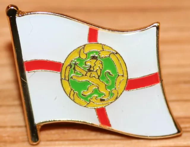 ALDERNEY Channel Islands Flag Enamel Pin Badge