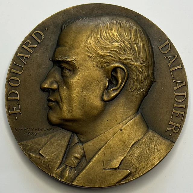 France Médaille Allégorie de l'Effort Bronze argenté Bertrand