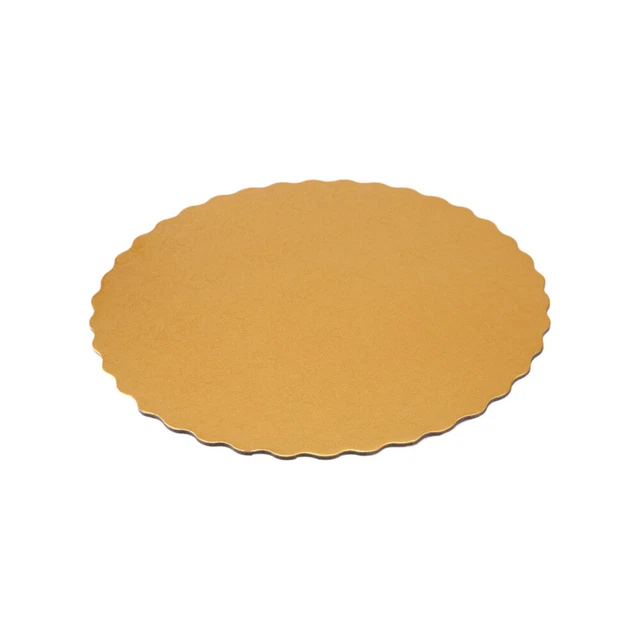 30 piezas 6 pulgadas Golden Cake Boards desechables pasteles en relieve círculos densos a la grasa