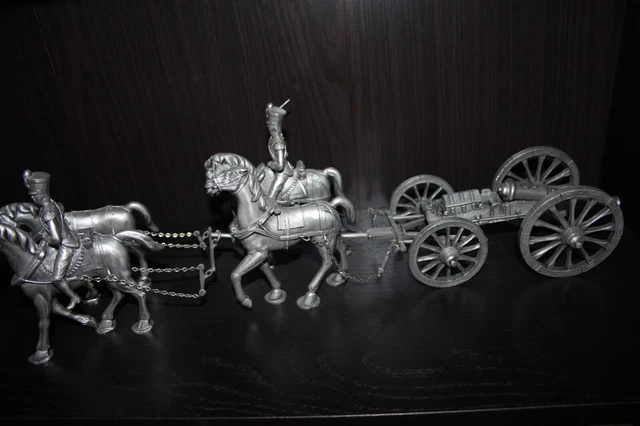 Les Étains Du Prince Napoléon - Canon De Gribeauval Avec Attelage - Empire