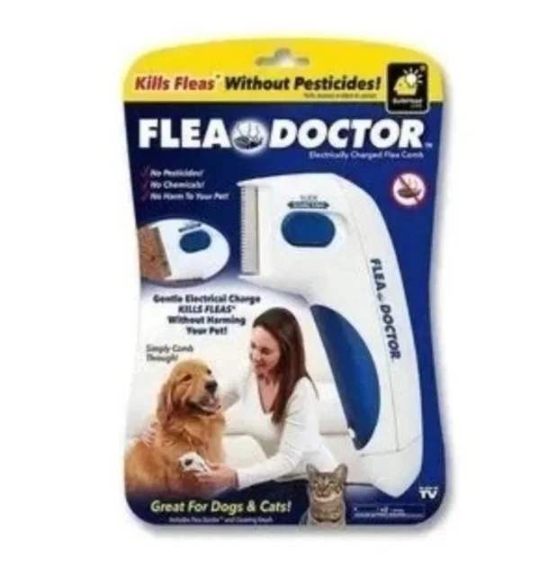 Flea Doctor Electronic Flea Comb /Dogs /Cats New In Package As Seen On TV.
