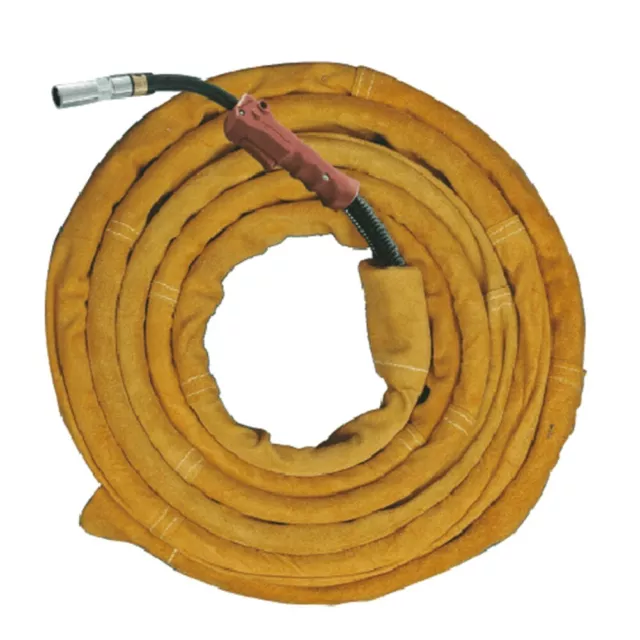 Convenient 23ft Cowhide Leather Welding Torch Cable Hose Cover Flame Retardant
