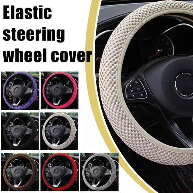 Elastic Stretch Car Steering Wheel Cover Protector Covers` Breathable Y1J7