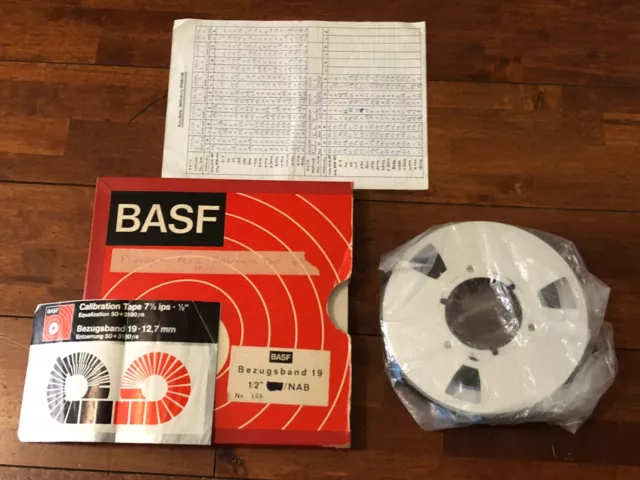 Reel To Reel 1/2 Inch Calibration Tape BASF for Studer Ampex REVOX Etc