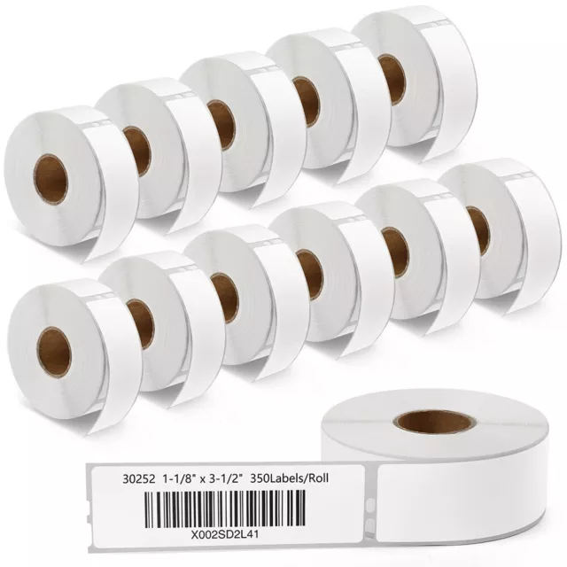 30252 White Address Labels 1-1/8"x 3-1/2" Compatible with Dymo LabelWriter