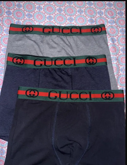 Gucci Underwear For Men - Boxers ( Size 38 ) Large( Pack Of 3 )
