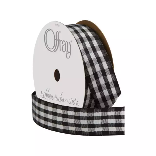 NEW Offray Taffeta Gingham Check Ribbon By Spotlight