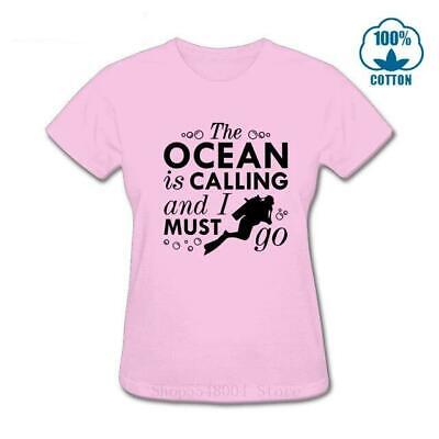 T-shirt women: the Ocean Is Calling and I must go