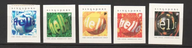 Singapore 1998 Greetings Hello Booklet Pane Comp. Set 5 Stamps Sc#838-842 Mint