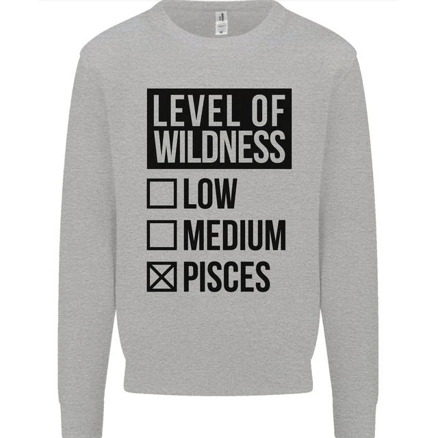 Levels of Wildness Pisces Mens Sweatshirt Jumper