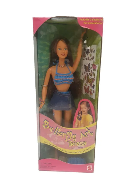 VTG 1998 Butterfly Art Teresa Doll by Mattel Friend of Barbie NEW +FREEPOSTAGE