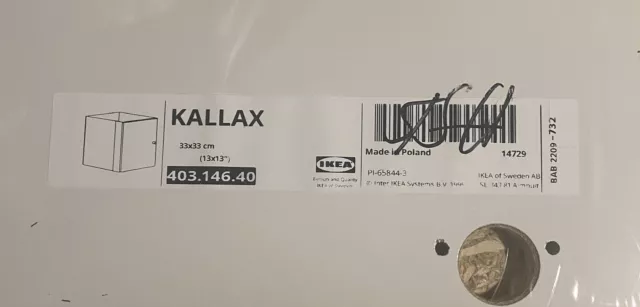 Ikea KALLAX Insert with 1 Door High Gloss White Fits Expedit 403.146.40 13x13 "
