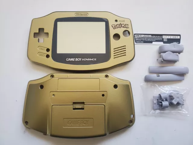 Replacement pokemon gold Shell + Screen lens for Nintendo Gameboy Advance GBA