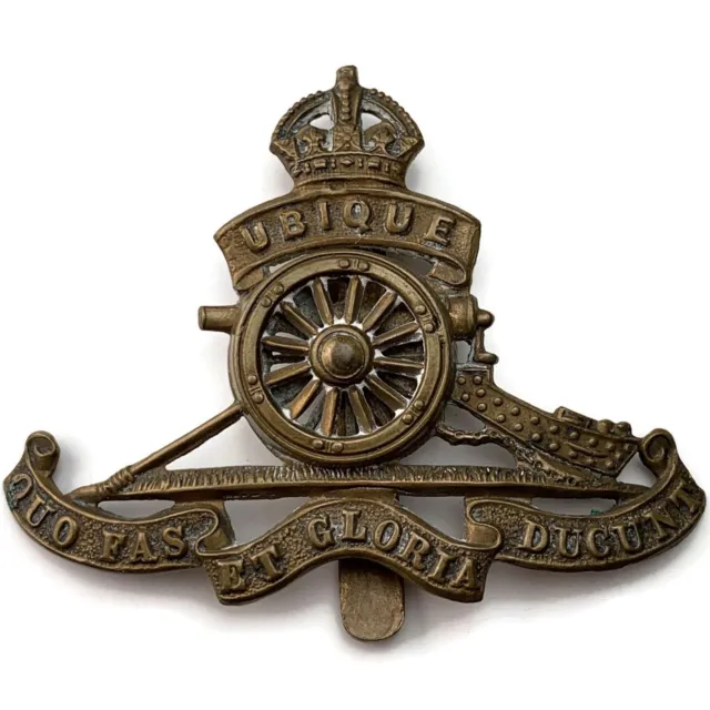 WW1 Royal Artillery Regiment MOVING ROTATING WHEEL Version Cap Badge
