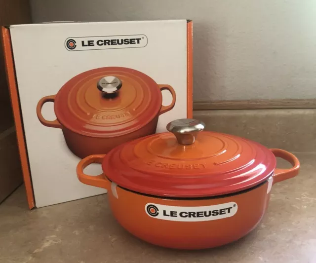 Le Creuset Signature Cast Iron 3.5 Quart Sauteuse Oven, Flame Orange  *NEW*