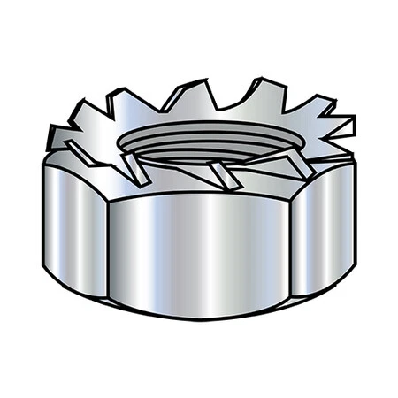 Zoro Select 15Nk 1/4-28 K Lock Hex Nut Zinc And Bake
