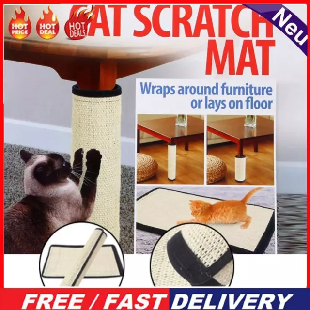 Natural Sisal Cat Scratching Mats Furniture Protection Cat Scratcher Pad Toys